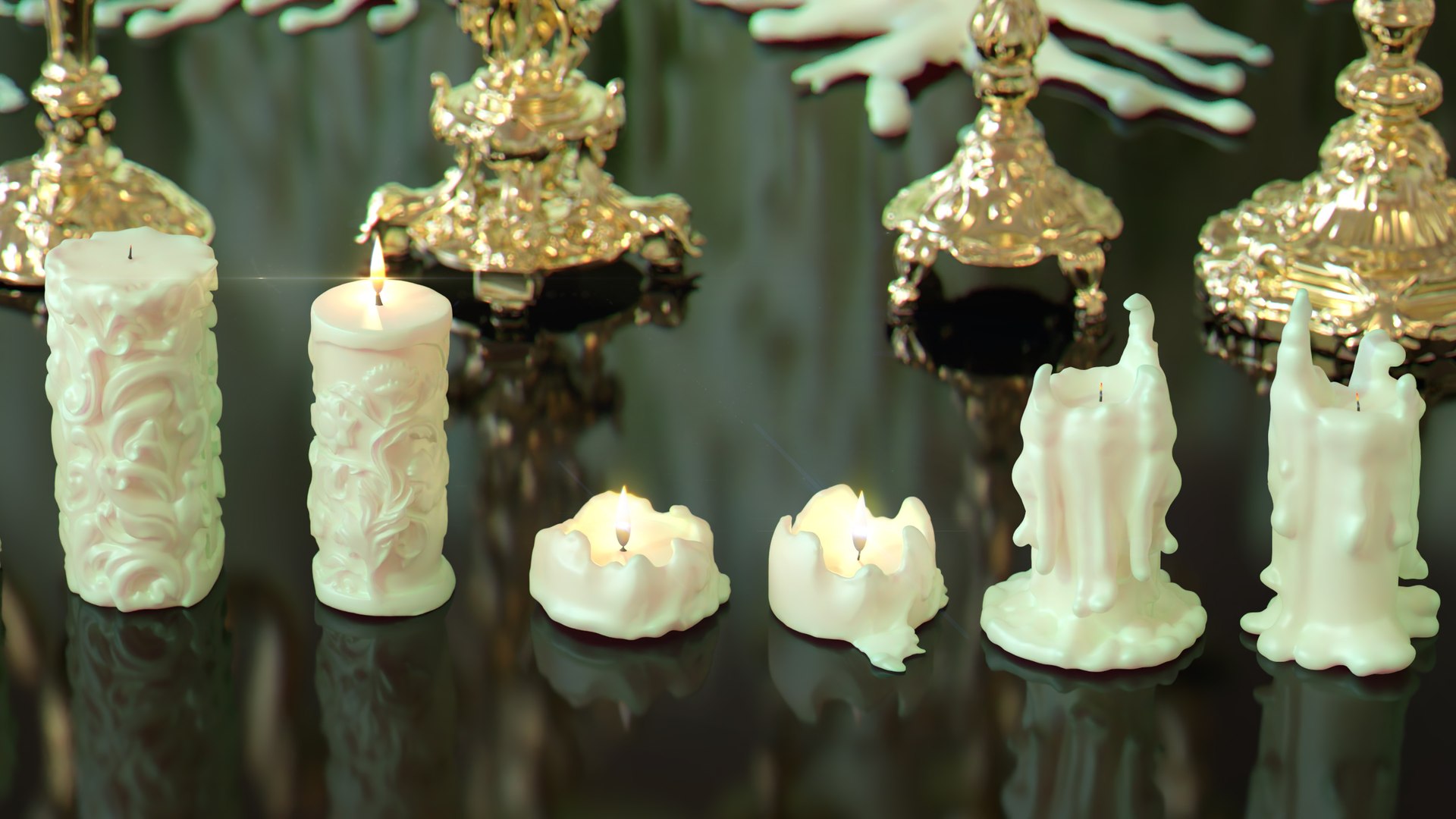 Ornate Candles CandleHolders and Wax Sculptures - 133 Models Set 3D https://p.turbosquid.com/ts-thumb/ma/u2WKF9/mv/070024614/jpg/1767293450/1920x1080/fit_q87/1efb2d259806d908a61edd2c01f059db03751fe1/070024614.jpg