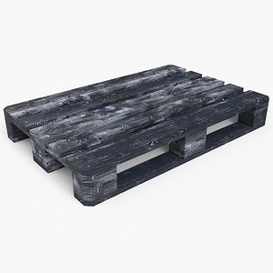 Wood Pallet Dark Painted - PBR
