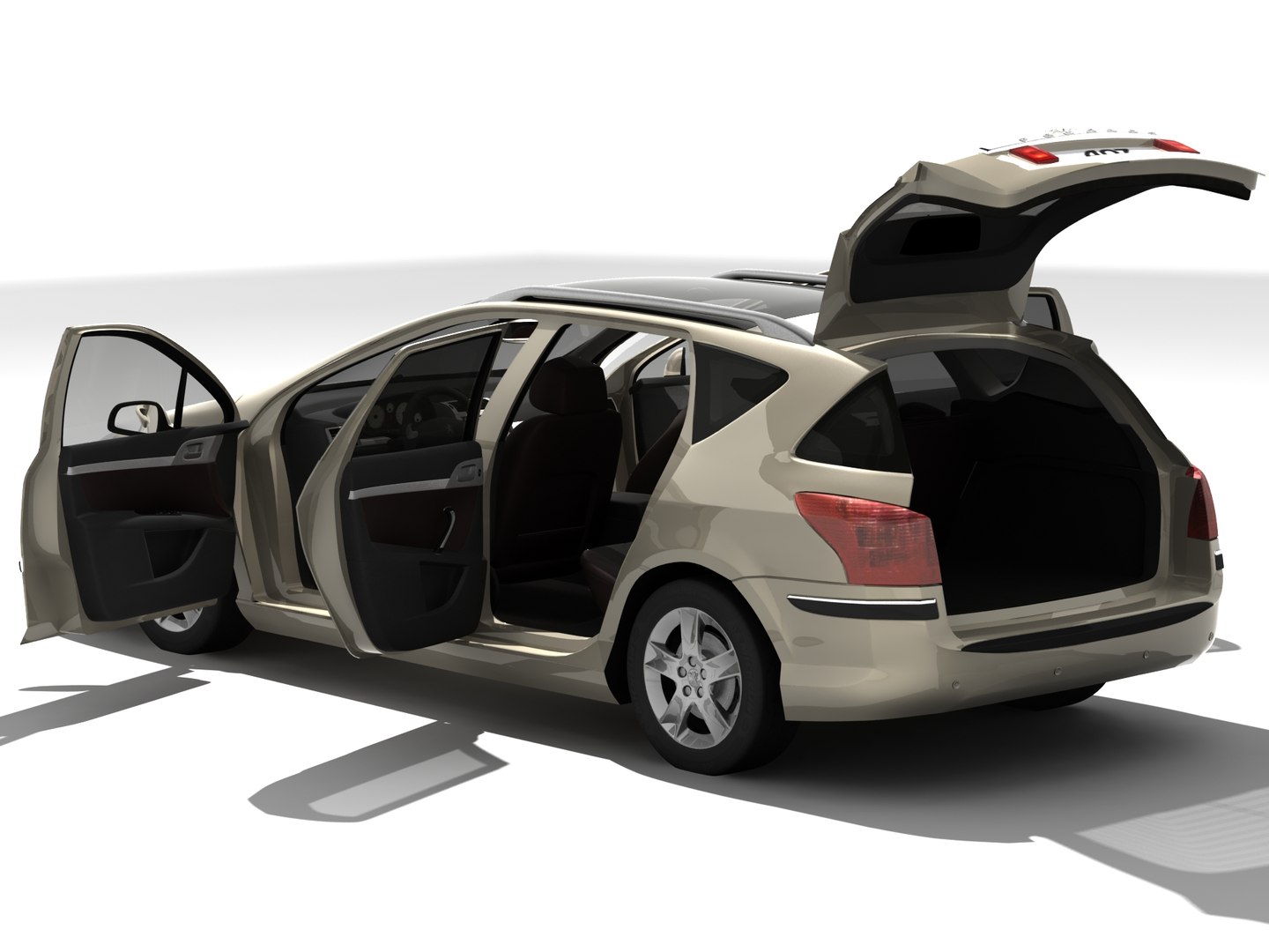 Peugeot 407 SW With Interior 3D Model - TurboSquid 2158001