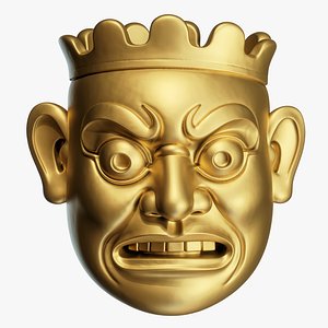 Angry Japan Mask Figurine