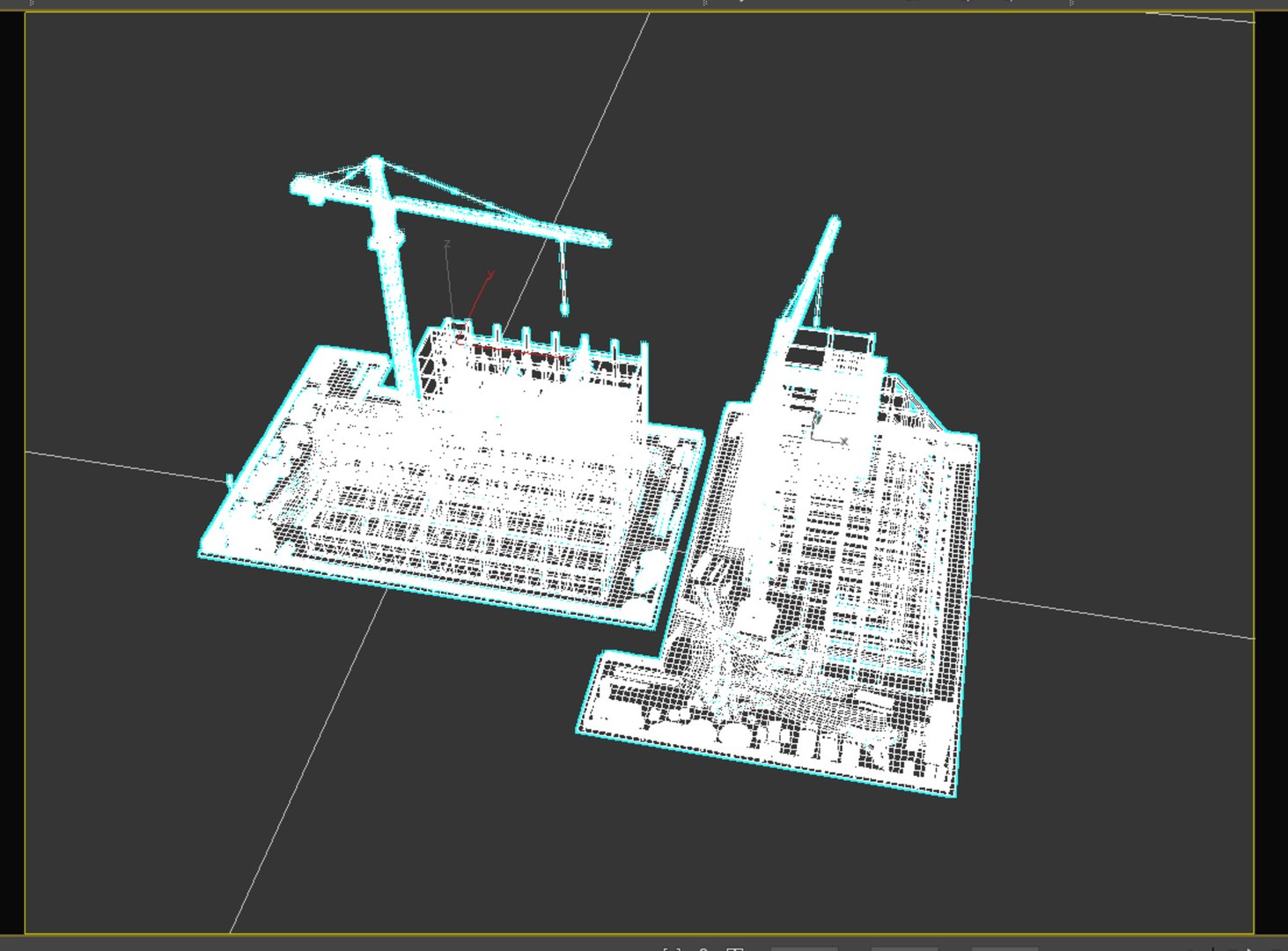 Under Construction Scene Building Site Construction Site 3D Model ...