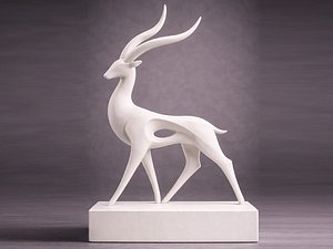 3D Graceful antelope sculpture - 3D Print model