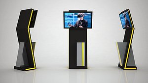 Lcd Screen kiosk 3D model