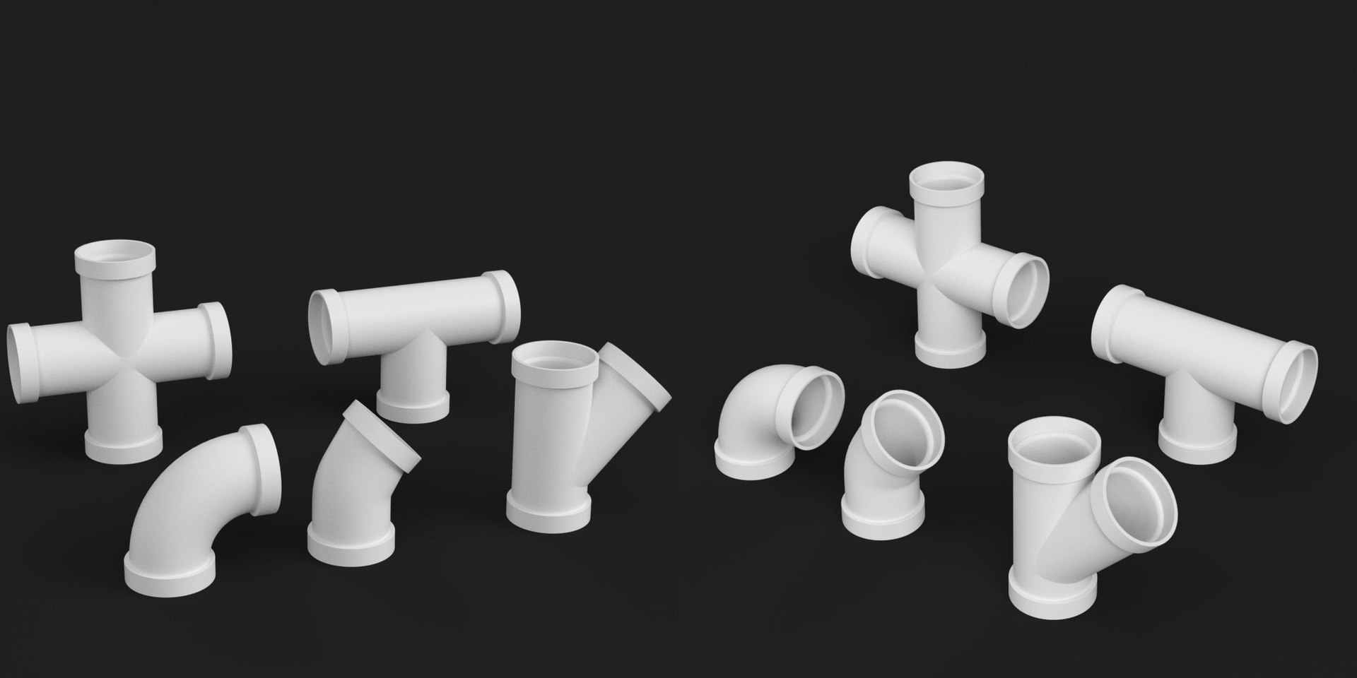 3D pvc pipe joints https://p.turbosquid.com/ts-thumb/mb/7elrMu/i7/tspvc_pipe_joints00/jpg/1640898984/1920x1080/fit_q87/ba1ac76cd43ff9c91b4242978c4d21d7ac32de95/tspvc_pipe_joints00.jpg