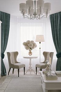 3D modern classic apartment interior design model