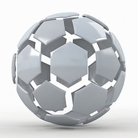 Soccerball split D white