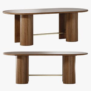Brooks Dining Table by Black Birch Homes x CoHouse Designs for Lulu And Georgia 3D model