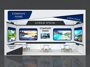 booth exhibit stand 3D model