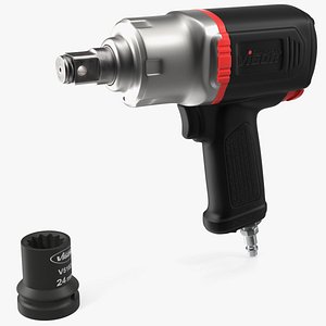 Vigor V6899 Air Impact Wrench with Wrench Head 3D model