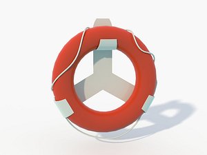 3D low-poly life buoy