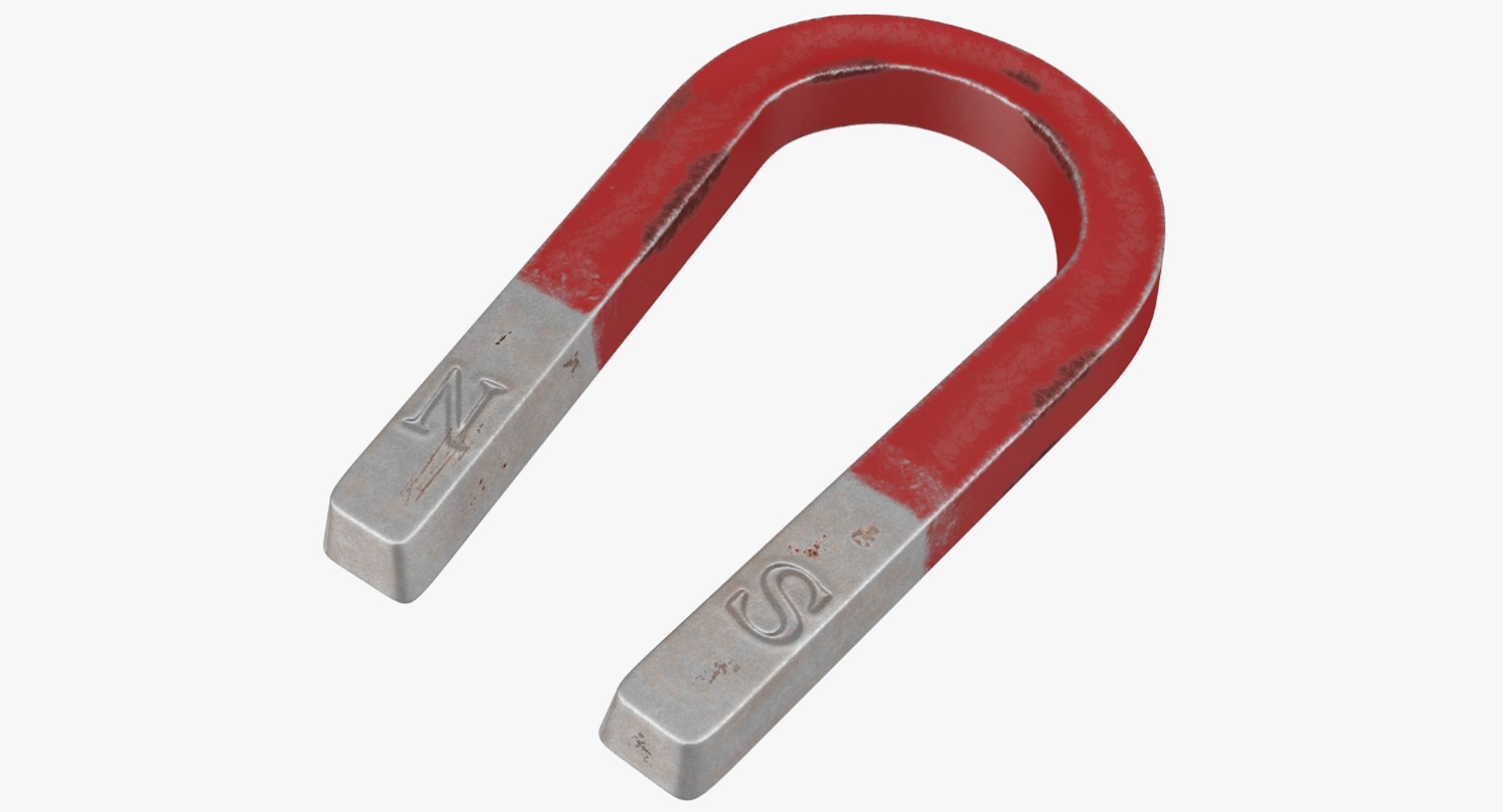 Old Worn Magnet 3D Model 3D model preview