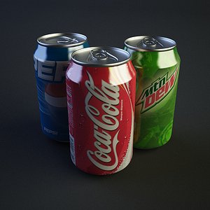 3d drink cans