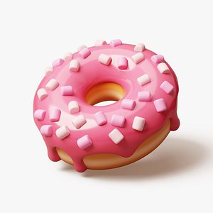 3D model Donut with Marshmallows