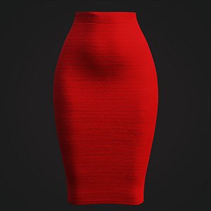 Female skirt - stretch pencil skirt model