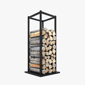3D Firewood Stack Rack V7 model