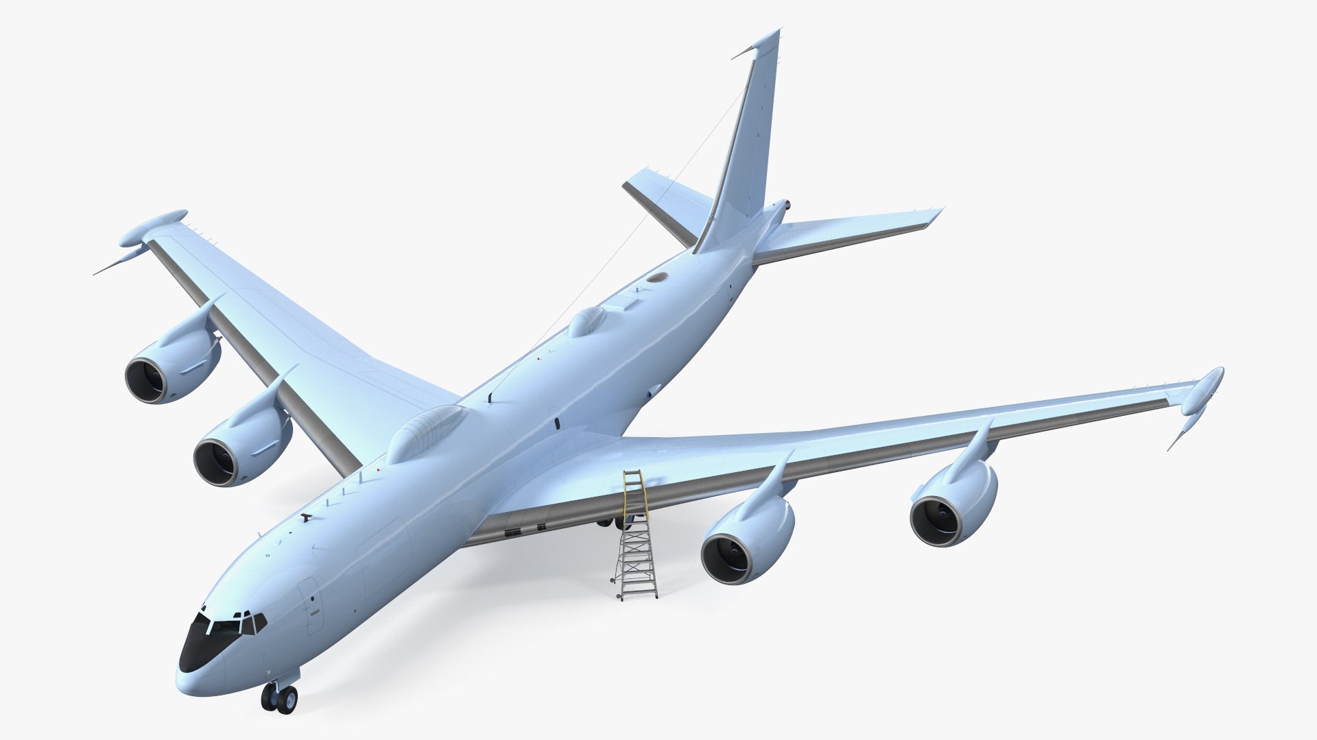 Aircraft Pylon Ladder with Airplane 3D model preview