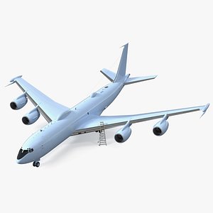 Aircraft Pylon Ladder with Airplane 3D model
