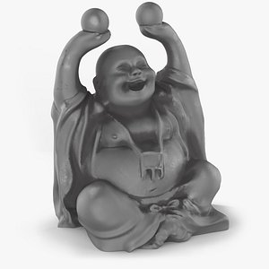Happy Buddha Statue 3D model
