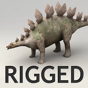 Stegosaurus lowpoly rigged