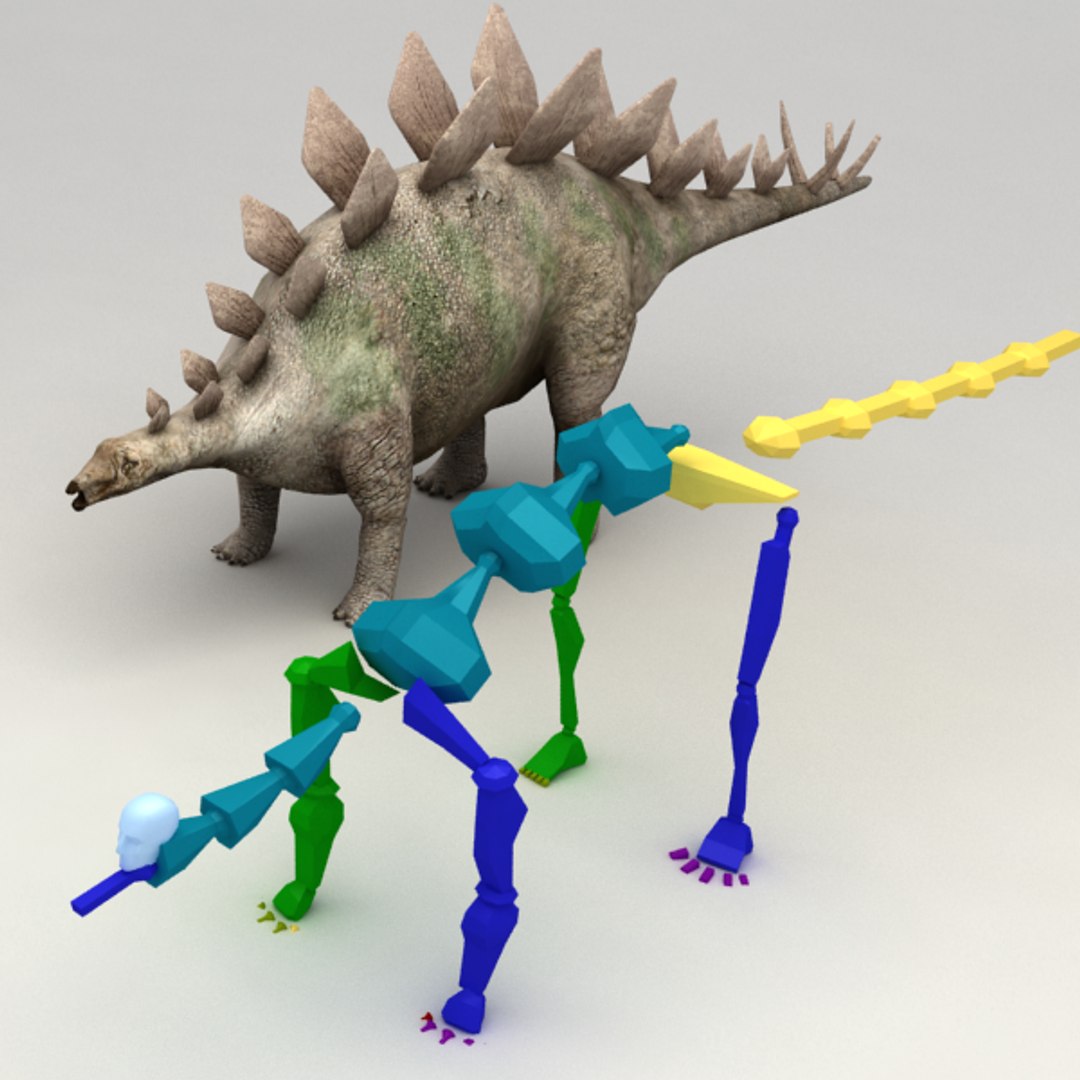 stegosaurus rigged 3d model