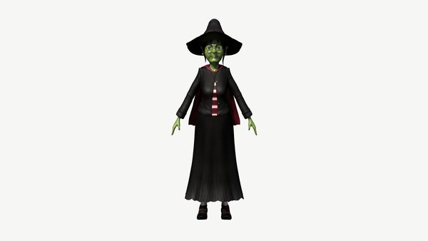 3d cartoon witch