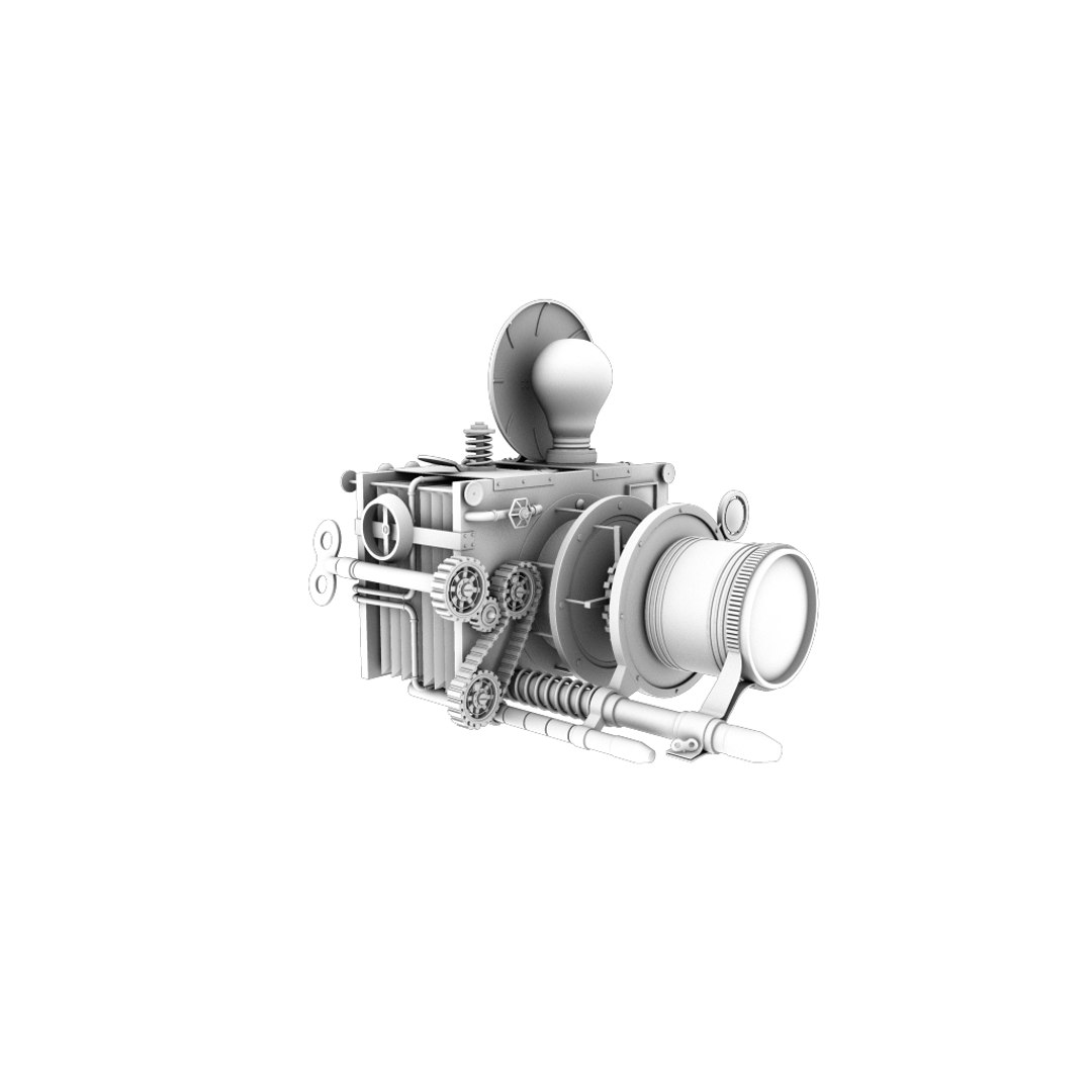 3d Fantasy Camera Steampunk Model