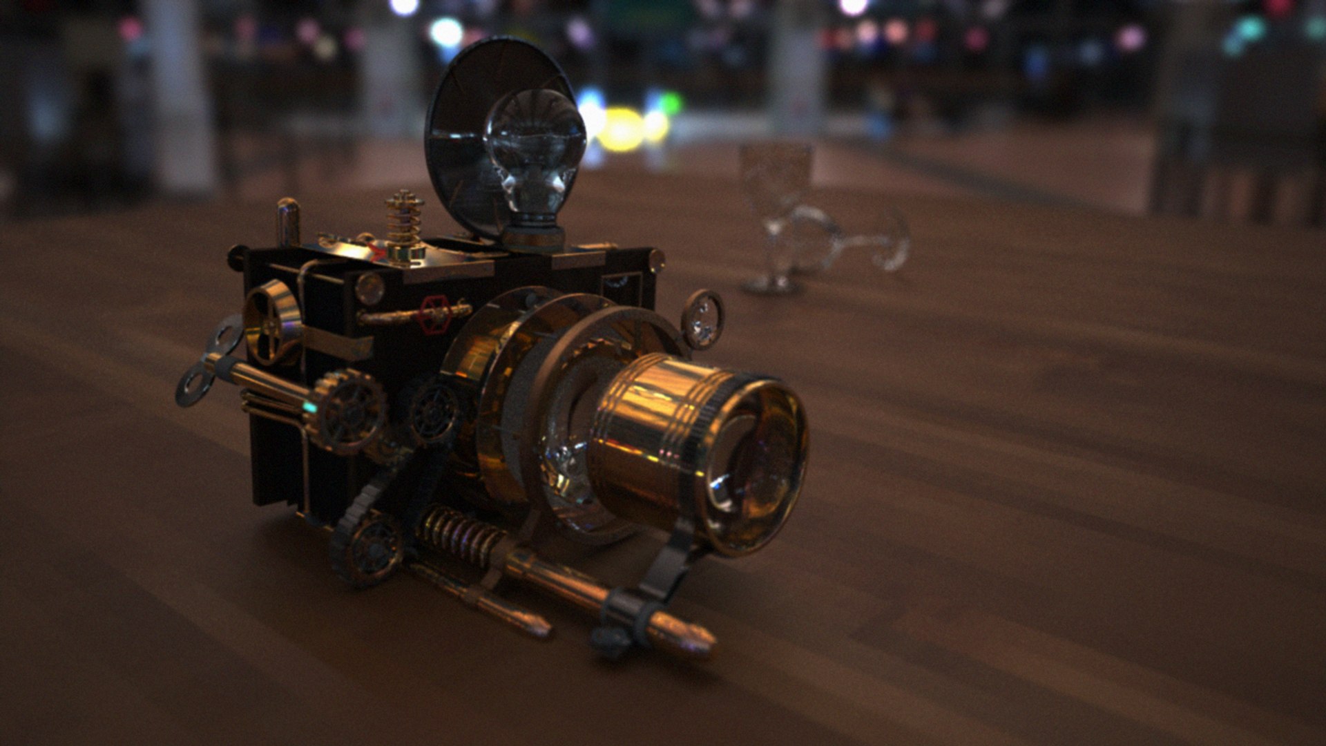 3d Fantasy Camera Steampunk Model