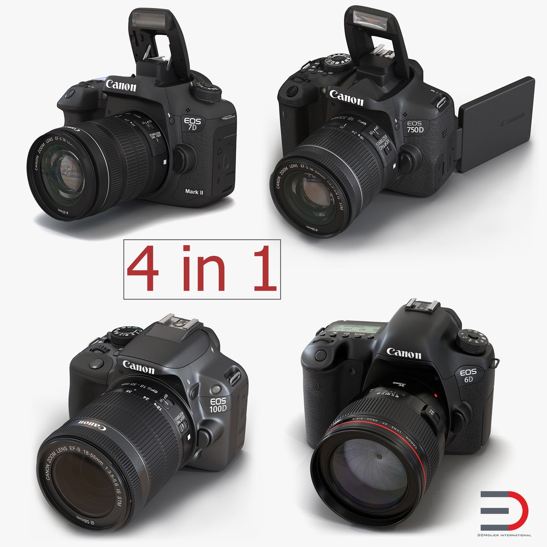 Canon Cameras 3D Models Collection 3D model preview