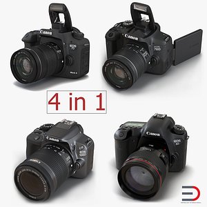 Canon Cameras 3D Models Collection
