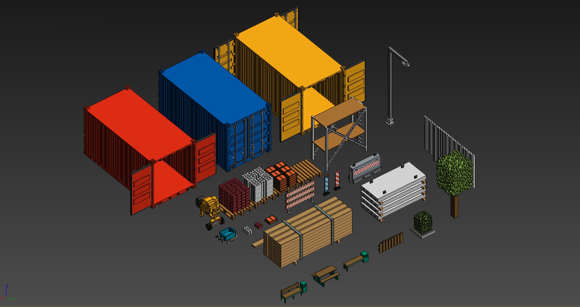 3D voxel construction 85 items model https://p.turbosquid.com/ts-thumb/mb/xTLdxm/RACrWHnr/props_wireframes/jpg/1553891928/1920x1080/fit_q87/2ae4470c507e72b13543c8ec08553387aa1b8178/props_wireframes.jpg
