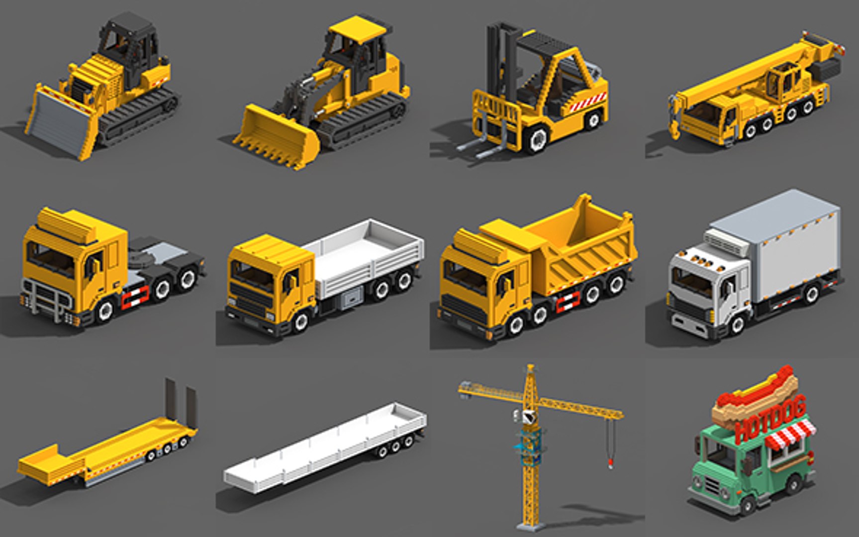 3D voxel construction 85 items model https://p.turbosquid.com/ts-thumb/mb/xTLdxm/eUEqfQ0r/voxel_vehicles/jpg/1553534855/1920x1080/fit_q87/881566e819766660cc39c3dbde7396a1094f6640/voxel_vehicles.jpg