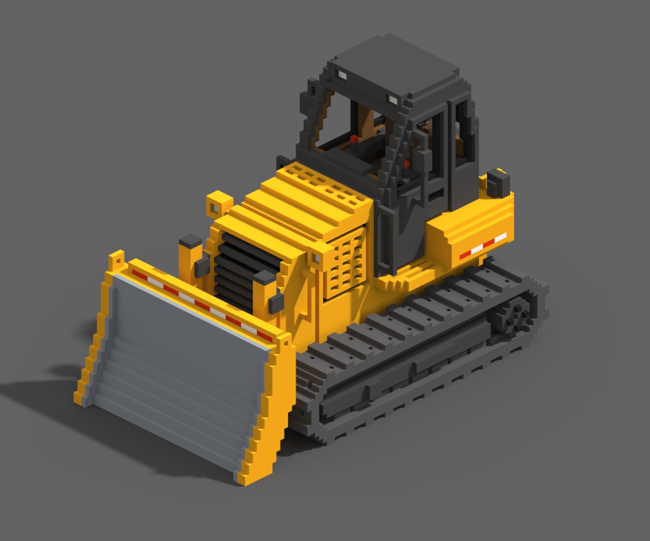3D voxel construction 85 items model https://p.turbosquid.com/ts-thumb/mb/xTLdxm/f2TIy7Lu/voxel_bulldozer_r001/png/1553534945/1920x1080/fit_q87/5b2afbe3fad68d8e56759813edebe1975e82b2da/voxel_bulldozer_r001.jpg
