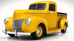 Ford 1940 Pickup Truck Low Poly 3D Model 3D model