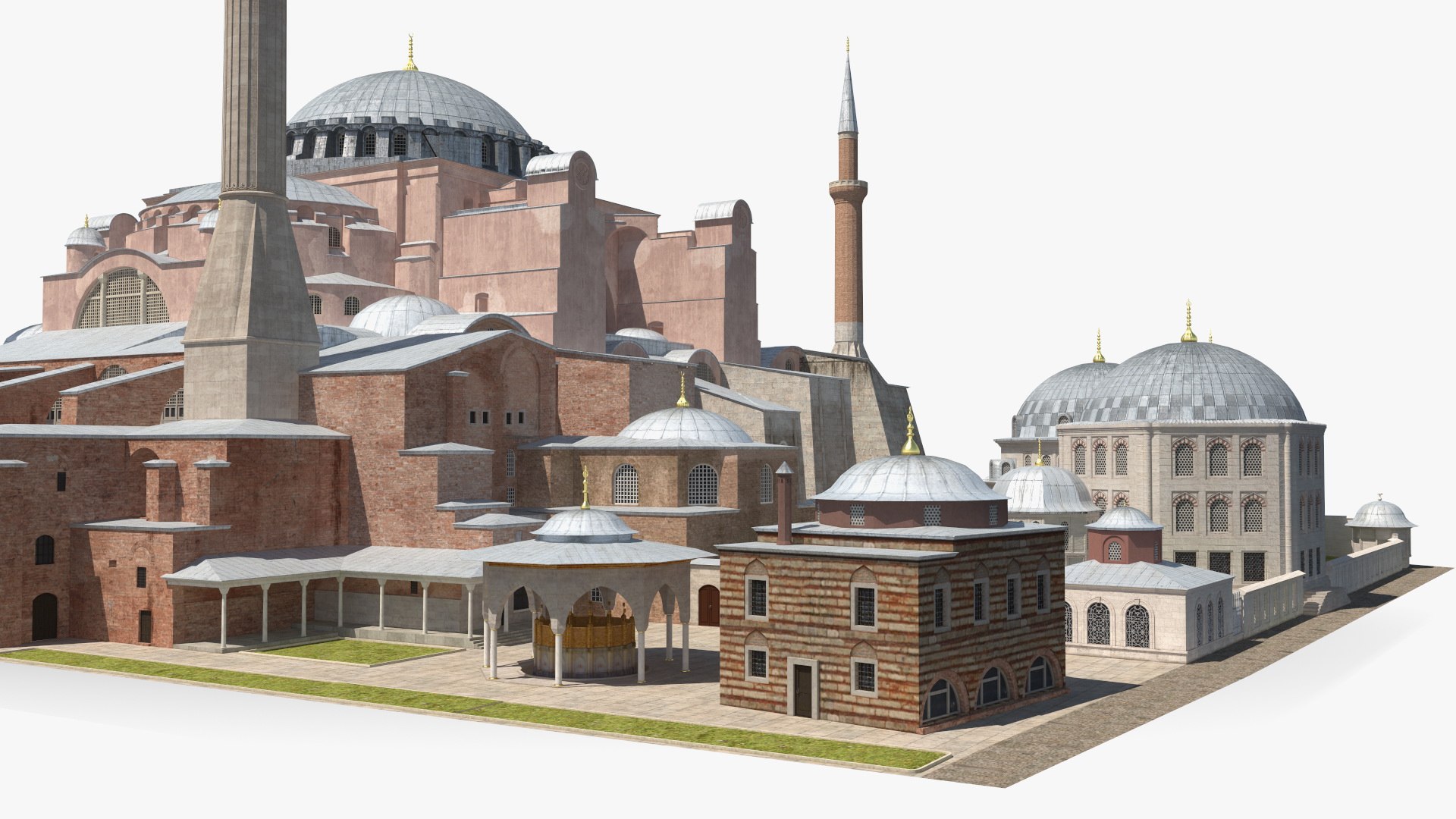 3D Hagia Sophia Grand Mosque Model - TurboSquid 2202625