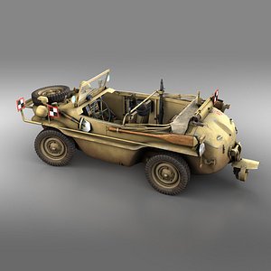 3D VW - Typ 166 - Schwimmwagen - 17 Armee HQ model
