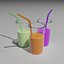 Glass with straw