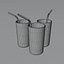 Glass with straw