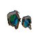 Earrings with topaz