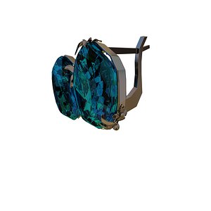 Earrings with topaz