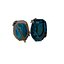 Earrings with topaz