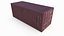 Cargo Container Red 20 ft ISO High and Low Poly PBR LOD 3D model