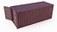Cargo Container Red 20 ft ISO High and Low Poly PBR LOD 3D model