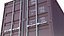 Cargo Container Red 20 ft ISO High and Low Poly PBR LOD 3D model