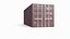 Cargo Container Red 20 ft ISO High and Low Poly PBR LOD 3D model