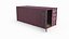 Cargo Container Red 20 ft ISO High and Low Poly PBR LOD 3D model