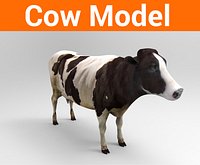 cow low poly model