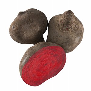 3D beet sliced