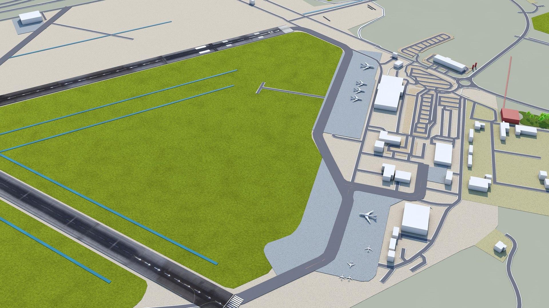 3D Model Inverness Airport - TurboSquid 2051791