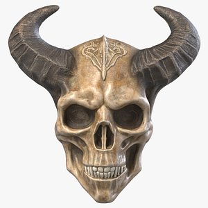 Demonic Skull 6 Textured 3D model