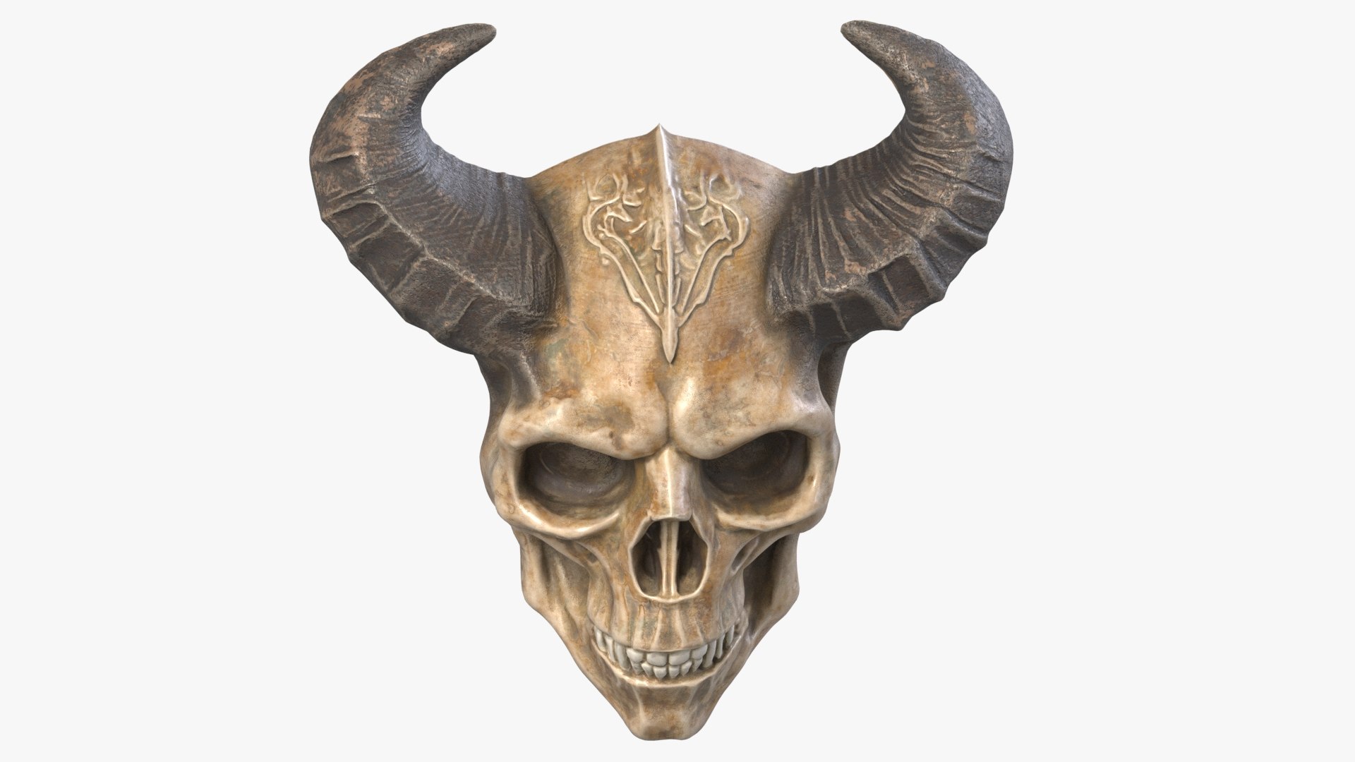 Demonic Skull 6 Textured 3D Model - TurboSquid 2217424